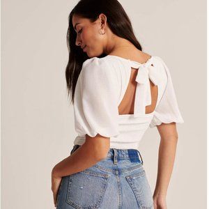Abercrombie & Fitch Linen Bow-Back Blouse
